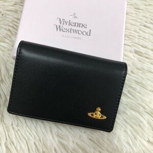 Vivienne Westwood Black Leather Card Wallet